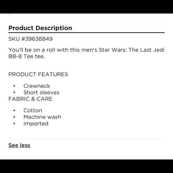 NEW FIFTH SUN STAR WARS Last Jedi BB-8 Tee Gray Medium UNISEX Men’s - Picture 7 of 16